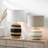 Talalla Cream and Natural Sea Grass Round Table Lamp