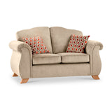 Ashwood-2-seater-sofa-burnt-orange-cushions Mink from Roseland Furniture