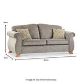 Ashwood-3-seater-sofa-ochre-cushions-grey from Roseland Furniture