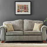 Ashwood-3-seater-sofa-ochre-cushions-grey from Roseland Furniture