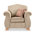 Ashwood-armchair-burnt-orange-cushions-mink from Roseland Furniture