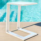 Maze White Aluminium Side Table