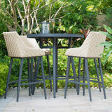 Maze Regal Outdoor 4 Seat Round Bar Set from Roseland Furniture