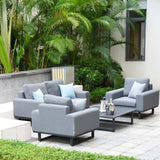 Maze Ethos Flanelle Grey 2 Seat Outdoor Sofa Set