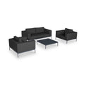 Maze Eve Charcoal Grey 2 Seat Sofa Set