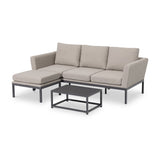 Pulse Oatmeal Outdoor Chaise Sofa Set