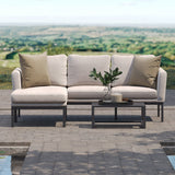 Pulse Oatmeal Outdoor Chaise Sofa Set