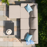 Pulse Oatmeal Outdoor Chaise Sofa Set