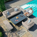 Pulse 3 Seat Outdoor Sofa Dining Set with Rising Table