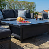 Maze Pulse Charcoal 3 Seat Sofa Outdoor Dining Set with Rising Table