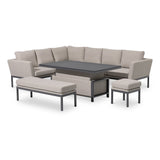 Maze Pulse Right Hand Outdoor Corner Dining Set with Rising Table from Roseland Furniture