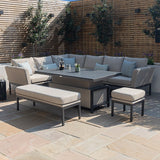 Maze Pulse Right Hand Outdoor Corner Dining Set with Rising Table from Roseland Furniture