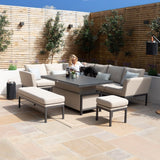 Maze Pulse Right Hand Outdoor Corner Dining Set with Rising Table from Roseland Furniture