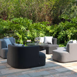 Maze Snug Flanelle Grey Outdoor Lifestyle Sofa Suite with Rising Table