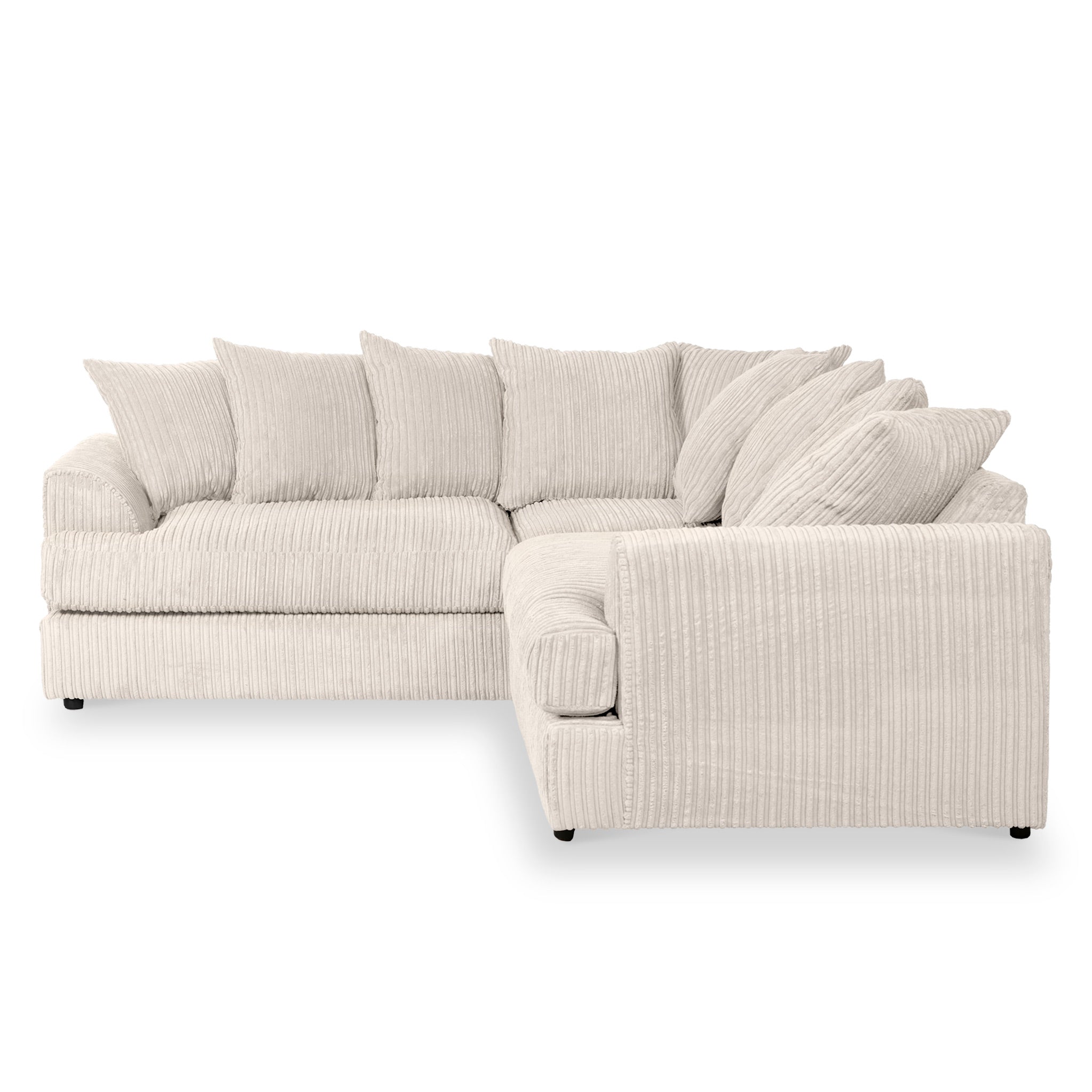 Cream jumbo deals cord corner sofa