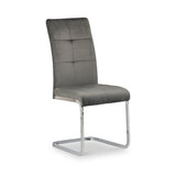 Fiona Grey Velvet Dining Chair from Roseland furniture