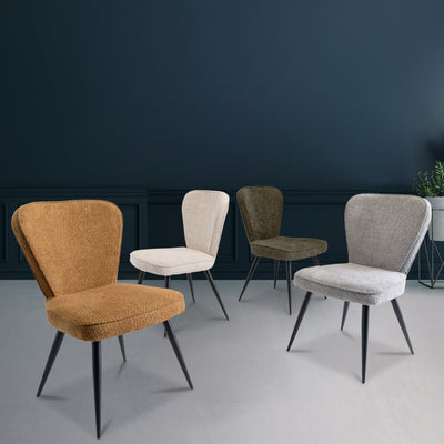 Alva Soft Boucle Dining Chair