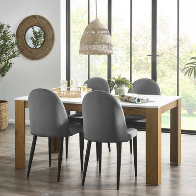 Melor 160cm Rectangular Dining Table With 4 Pascoe Chairs