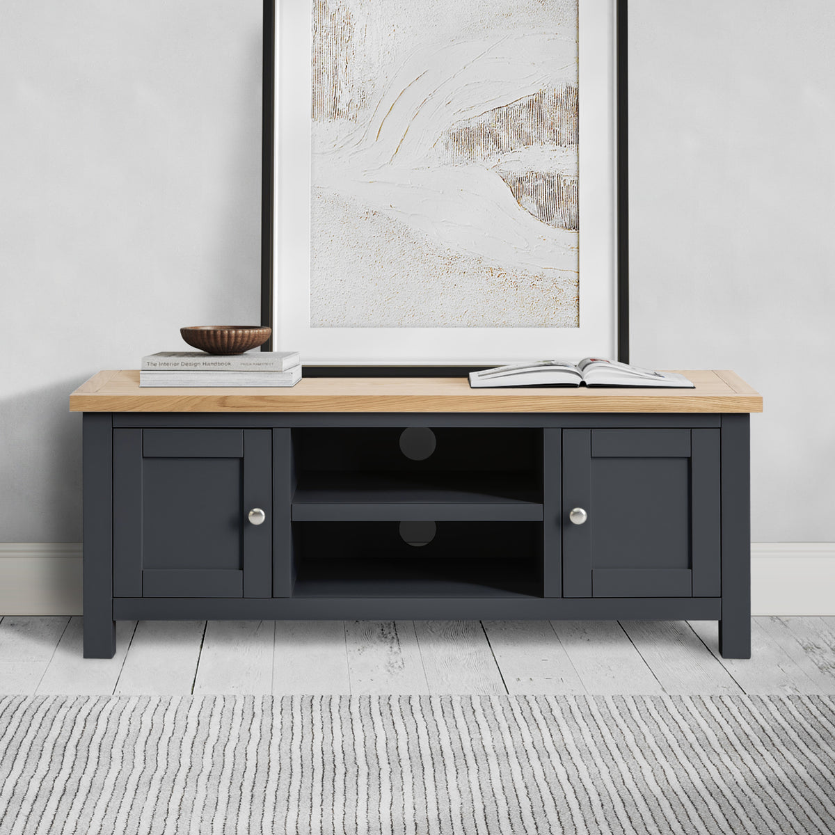 Farrow Charcoal Large 120cm TV Unit from Roseland