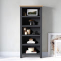 Farrow Charcoal Narrow Bookcase for Living Room