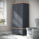 Farrow Charcoal Double Wardrobe from Roseland