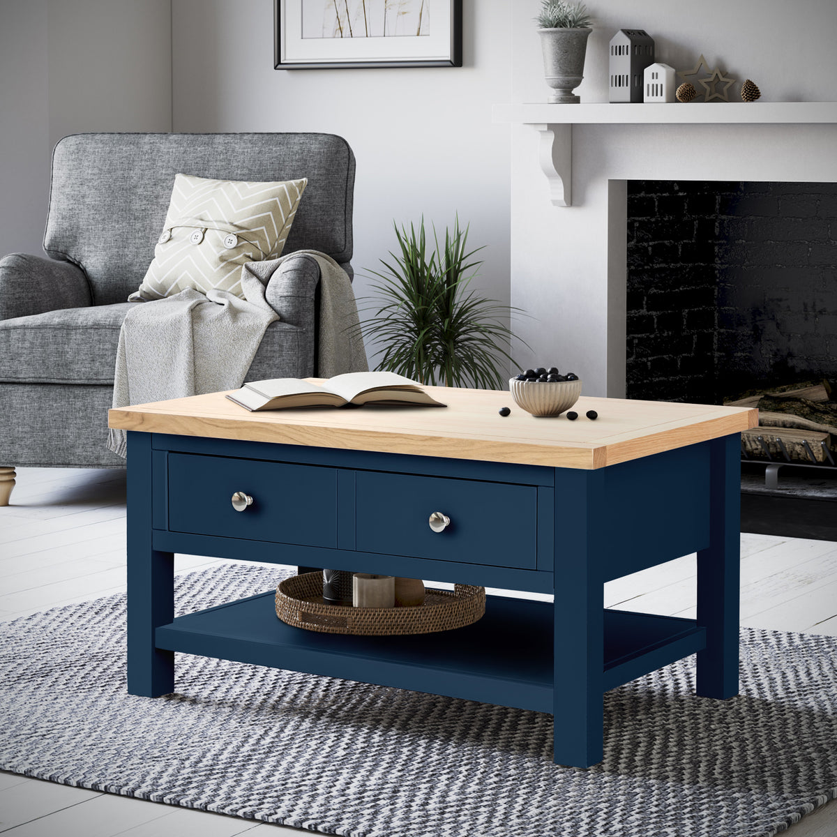 Farrow Navy Coffee Table from Roseland Furniture