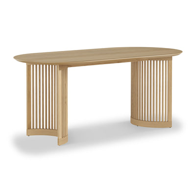 Finch Oak Slatted 180cm Oval Dining Table