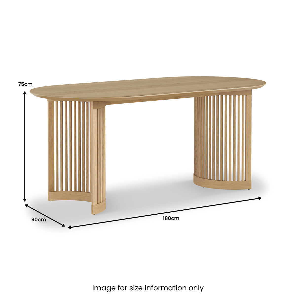 Finch Oval Slatted Dining Table from Roseland Furniture