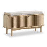 Finch Oval Slatted Storage Bench from Roseland Furniture