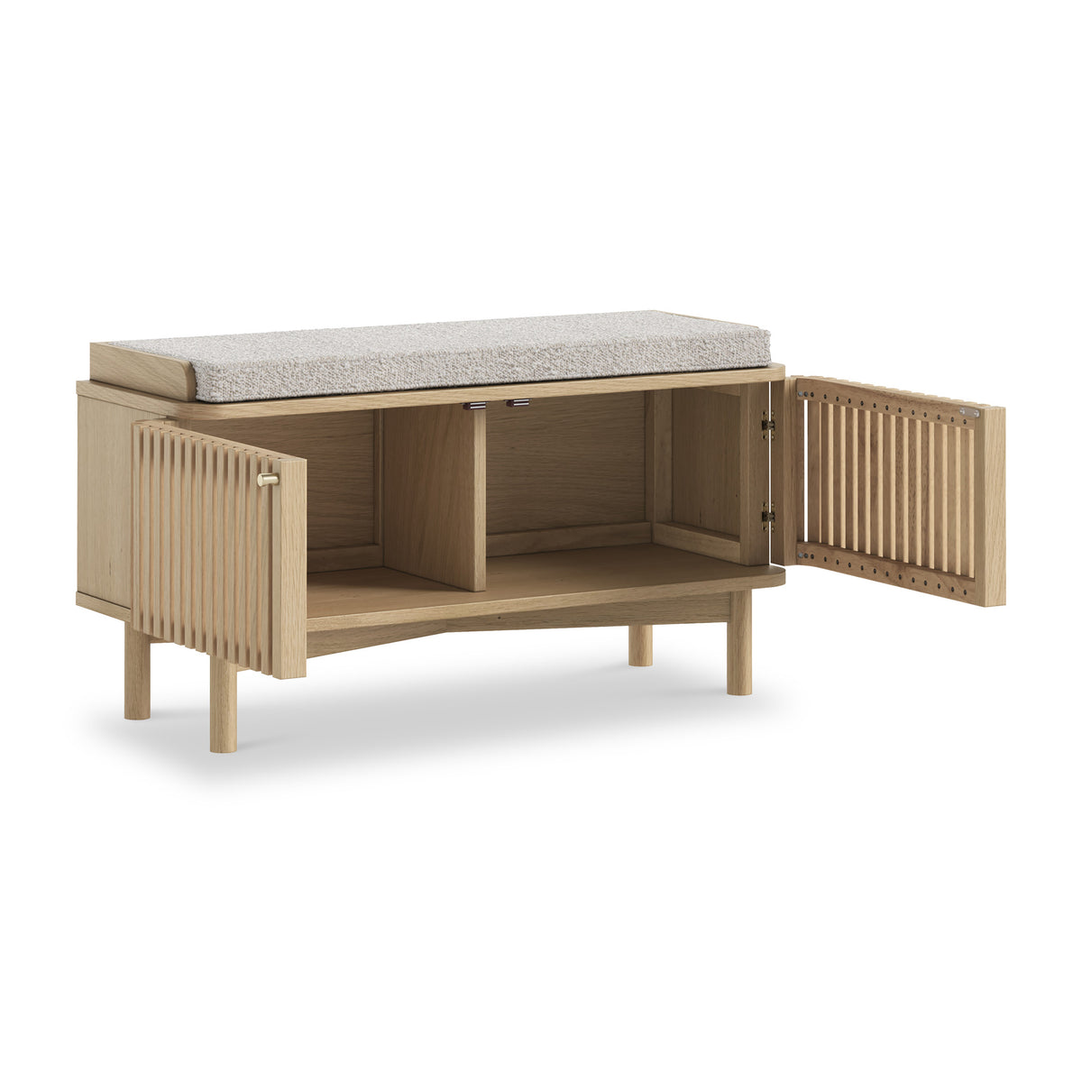 Finch Oval Slatted Storage Bench from Roseland Furniture