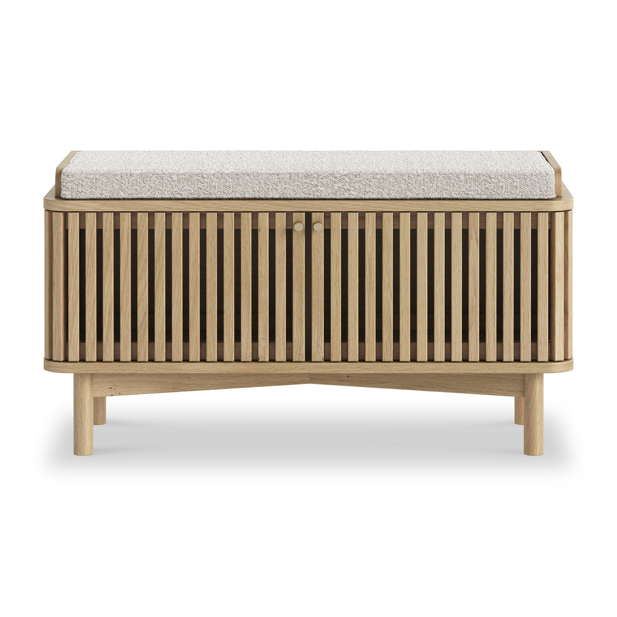 Finch Oval Slatted Storage Bench from Roseland Furniture