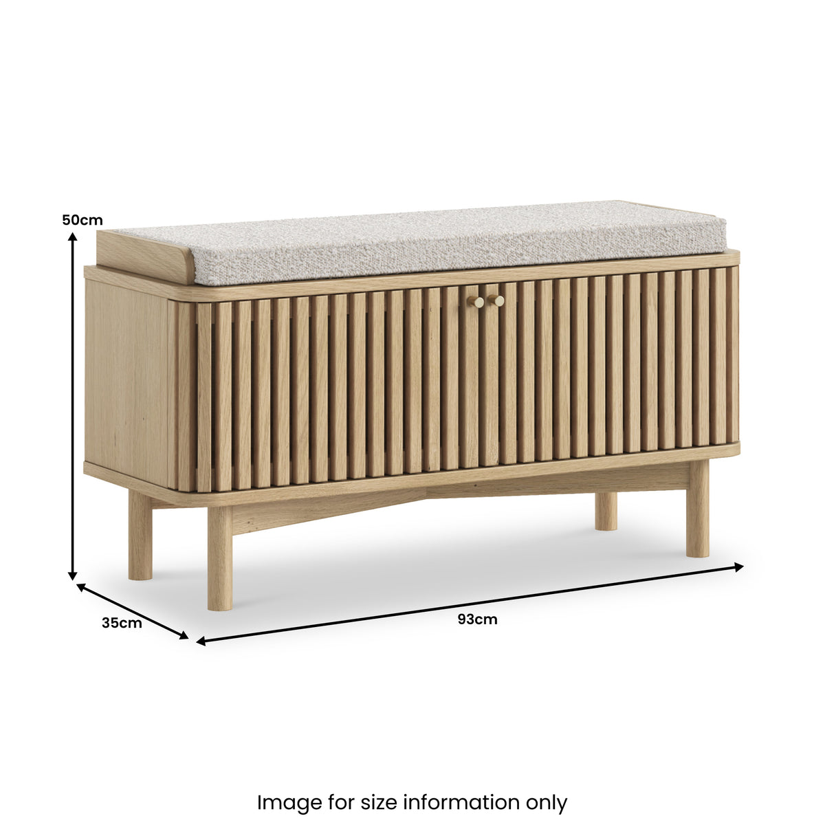 Finch Oval Slatted Storage Bench from Roseland Furniture