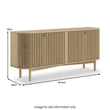 Finch Oval Slatted Large Sideboard from Roseland Furniture