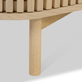 Finch Oval Slatted Side Table from Roseland Furniture