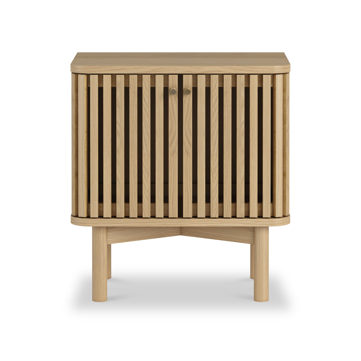 Finch Oval Slatted Side Table from Roseland Furniture