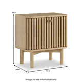 Finch Oval Slatted Side Table from Roseland Furniture