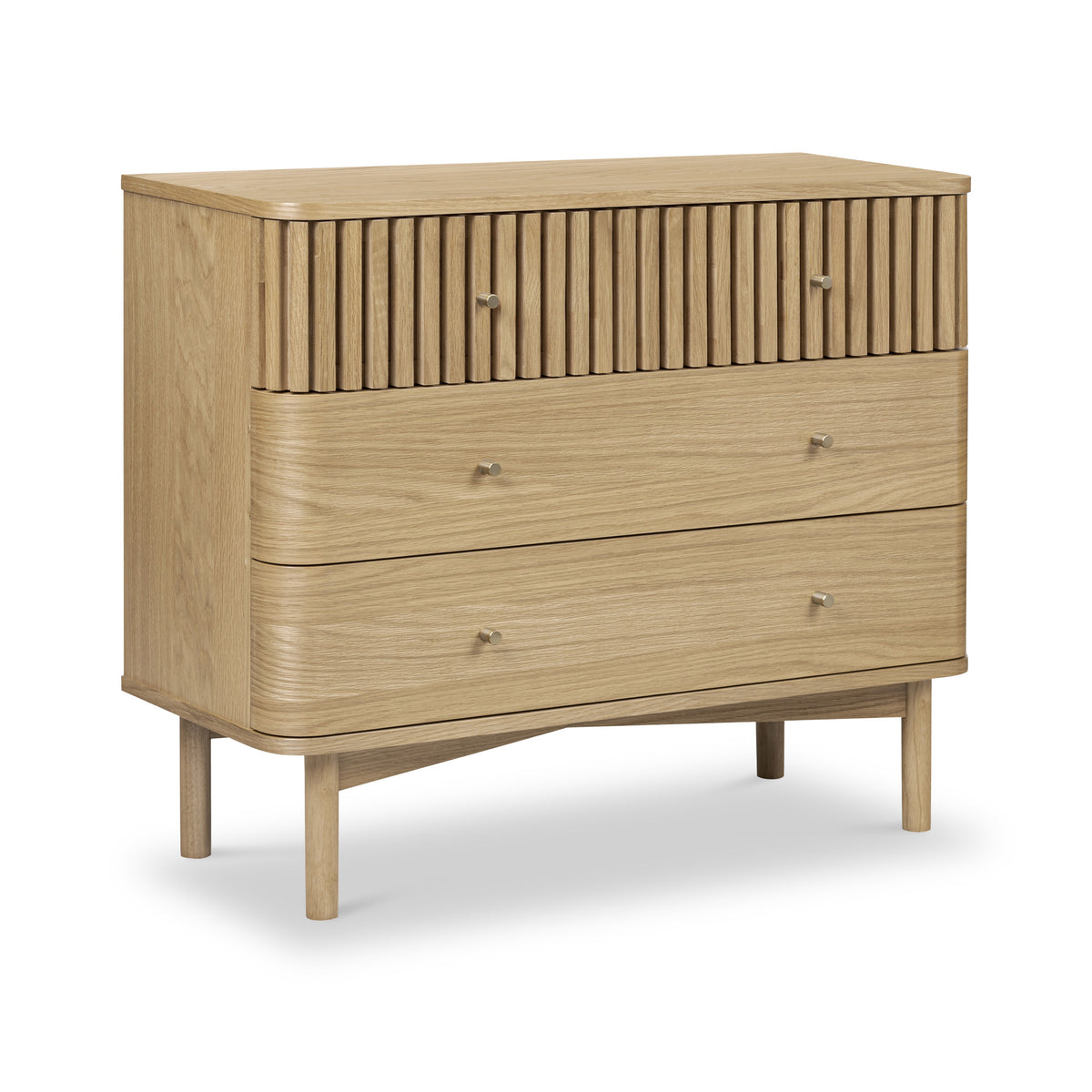 Finch Oval Slatted 3 Drawer Chest from Roseland Furniture