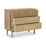 Finch Oval Slatted 3 Drawer Chest from Roseland Furniture