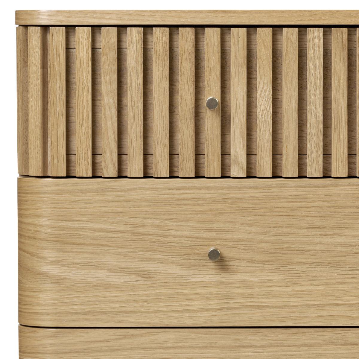 Finch Oval Slatted 3 Drawer Chest from Roseland Furniture