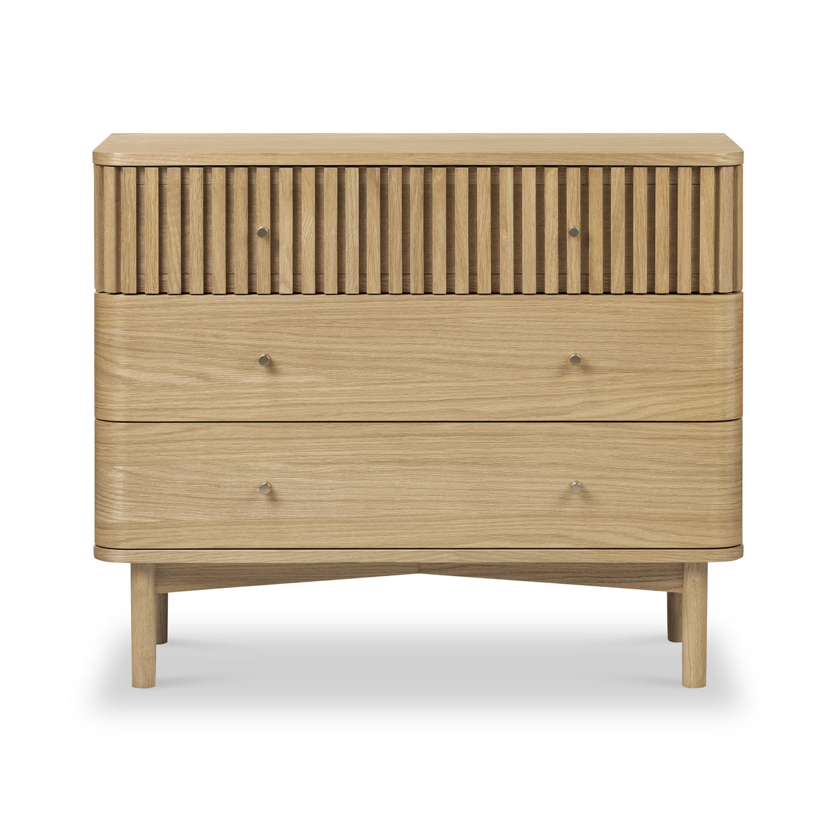 Finch Oval Slatted 3 Drawer Chest from Roseland Furniture