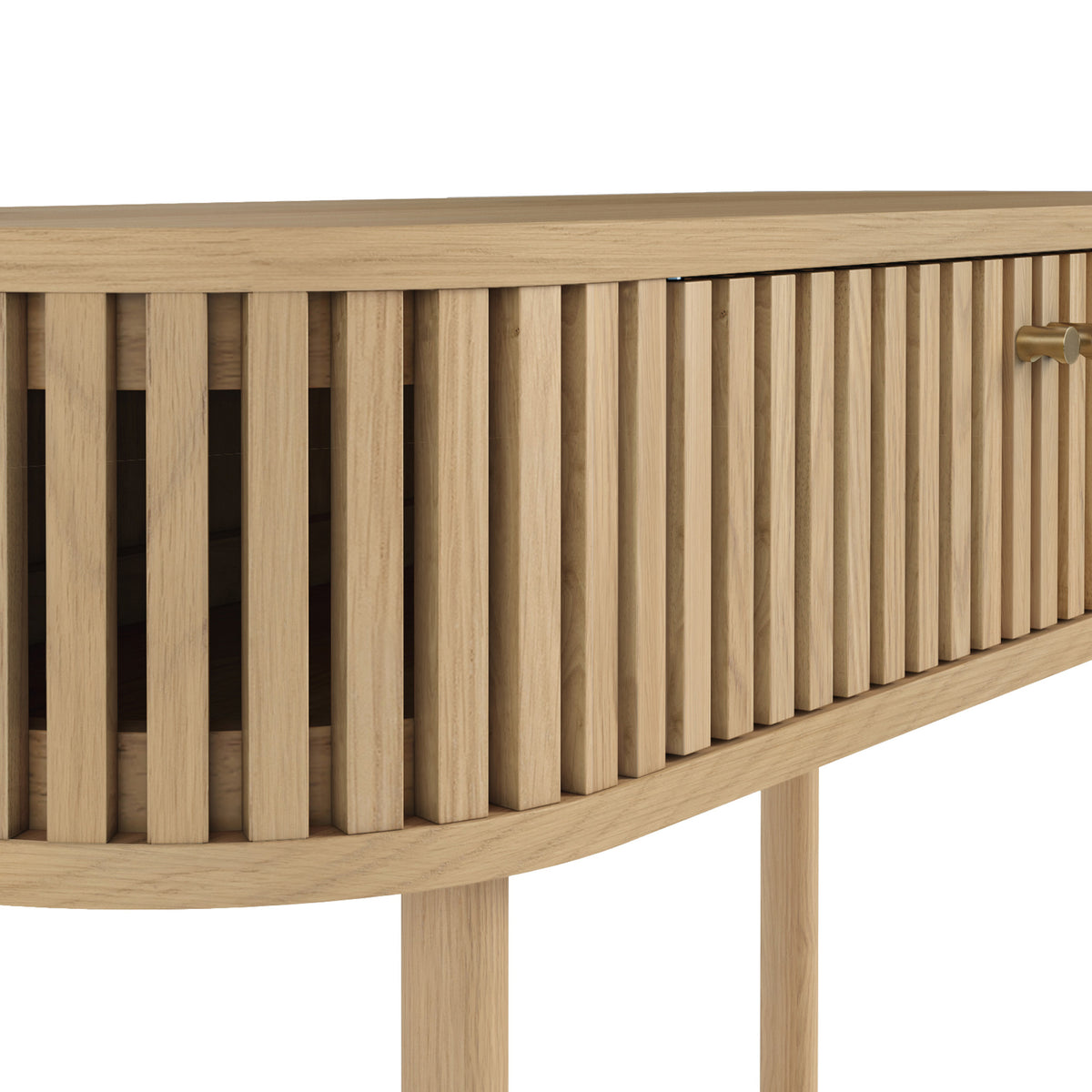 Finch Oval Slatted Console Table  from Roseland Furniture