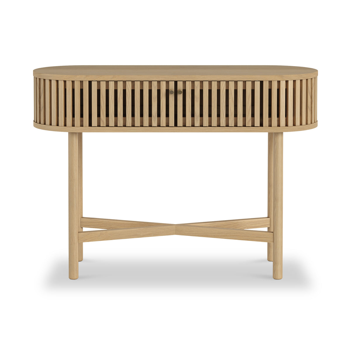 Finch Oval Slatted Console Table  from Roseland Furniture