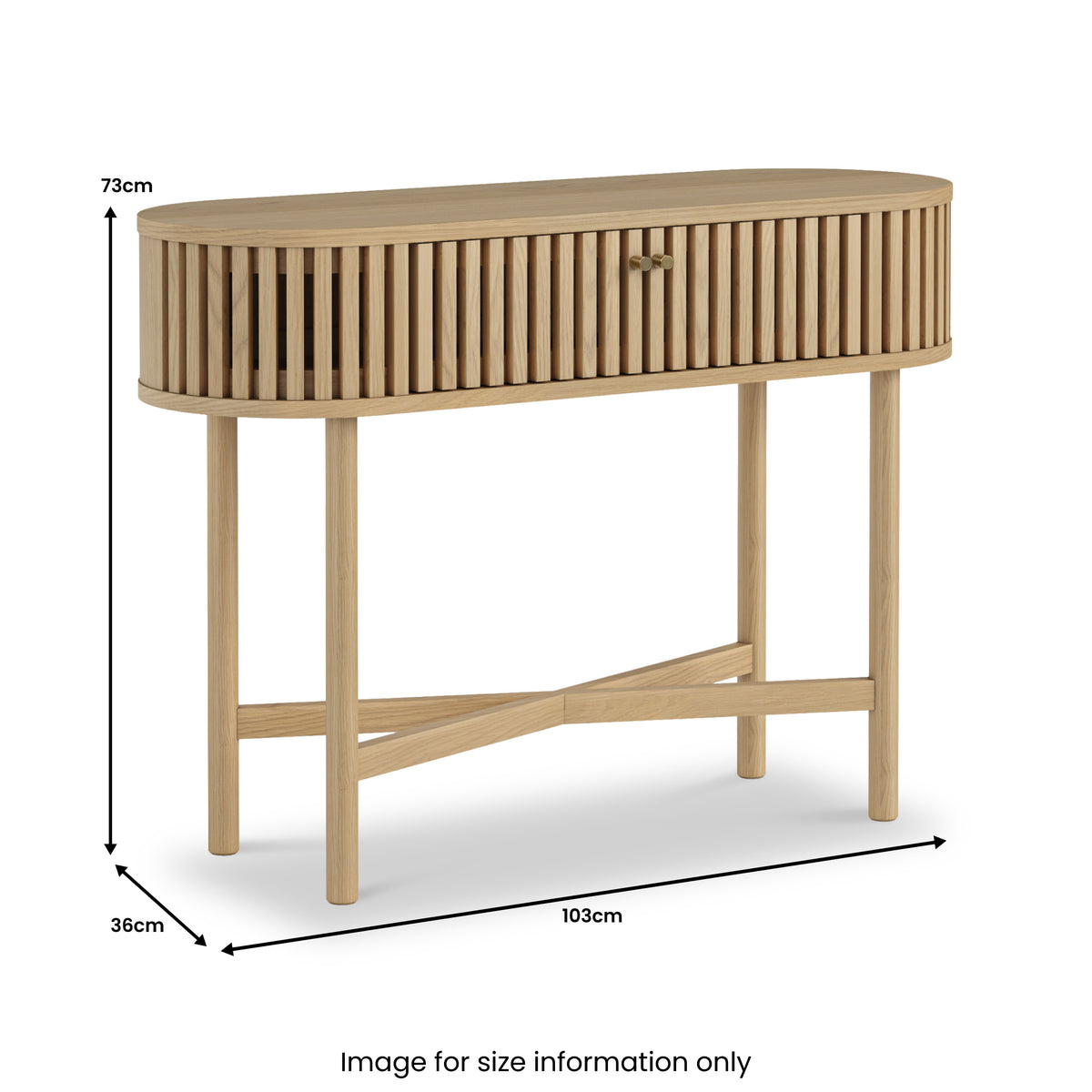 Finch Oval Slatted Console Table  from Roseland Furniture