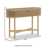 Finch Oval Slatted Console Table  from Roseland Furniture