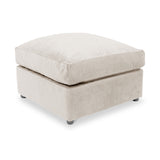 Fernley-chenille-footstool-stone from Roseland Furniture