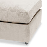 Fernley-chenille-footstool-stone from Roseland Furniture