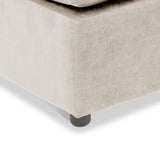 Fernley-chenille-footstool-stone from Roseland Furniture