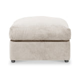 Fernley-chenille-footstool-stone from Roseland Furniture