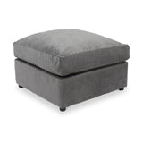 Fernley-chenille-footstool-pewter from Roseland Furniture