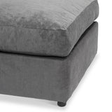 Fernley-chenille-footstool-pewter from Roseland Furniture